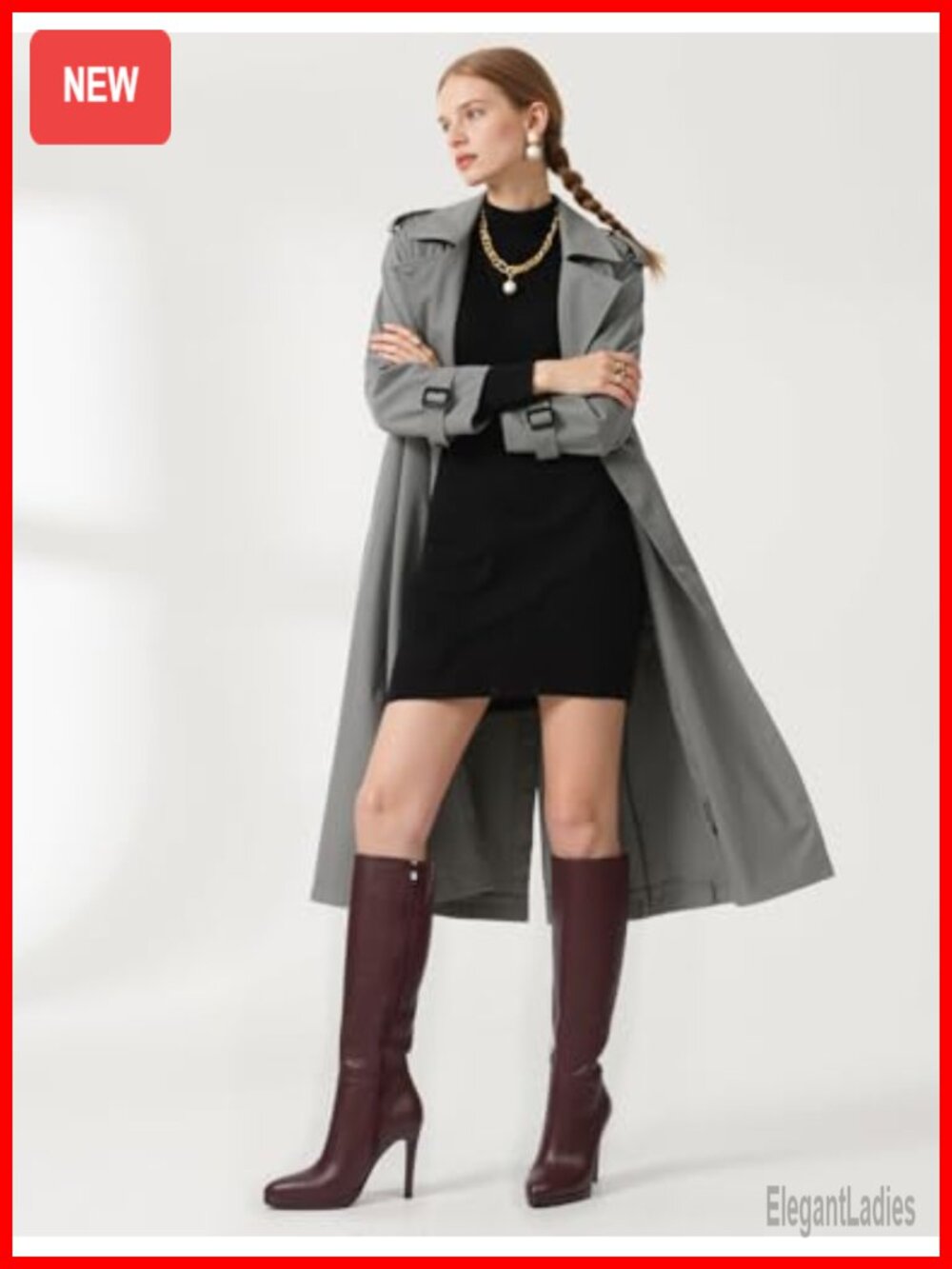 Knee High Boots Women Round Toe Stiletto Heel Faux Leather Tall Platforms - Picture 2 of 6
